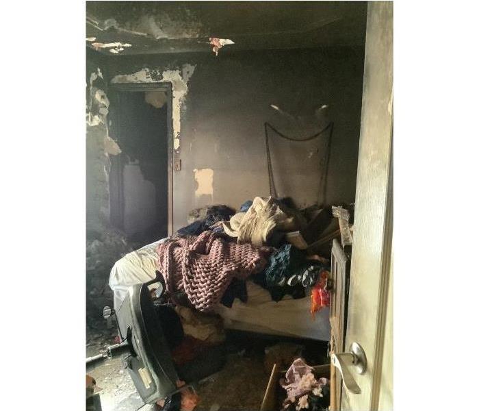 after fire in bedroom soot 